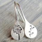Floral Threader Drop Earring 1 Pair - Silver - One Size