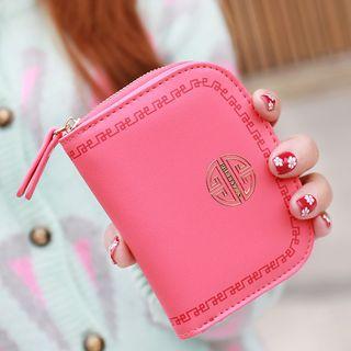 Patterned Zip Short Wallet