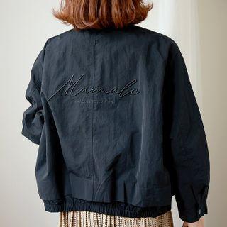 Letter Embroidery Baseball Jacket