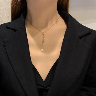 Alloy Star Pendant Necklace X133rose - Gold - One Size