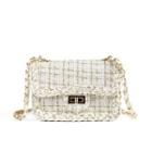 Chain Tweed Crossbody Bag Off-white - One Size
