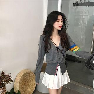Striped Cardigan Gray - One Size