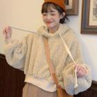 Furry Cropped Hoodie