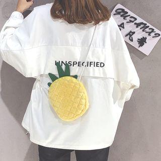 Velvet Pineapple Crossbody Bag Yellow - One Size