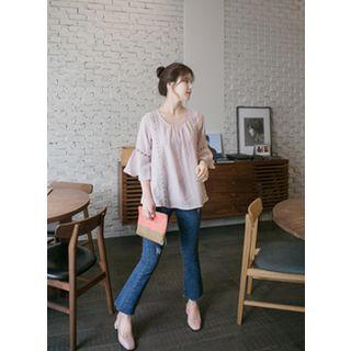 Punch-detailed Tunic