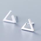 925 Sterling Silver Open Triangle Earring S925 Silver - Stud Earring - Triangle - One Size