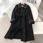 Rhinestone Button-up Long Coat