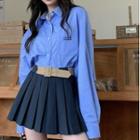 Lettering Shirt / Camisole Top / Mini A-line Skirt