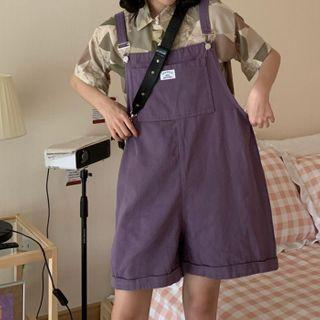 Short-sleeve Pattern Print Shirt / Jumper Shorts