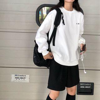 Oversize Planet Printed Sweatshirt