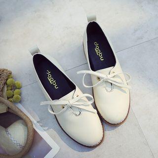 Low-heel Stitched Oxfords