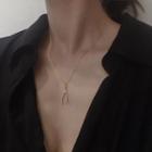 925 Sterling Silver Bone Pendant Necklace