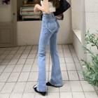 High-waist Slim-fit Flared Jeans