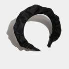 Shirred Fabric Headband Fg-0455-1 - Black - One Size
