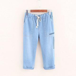 Capri Drawstrnig Jeans