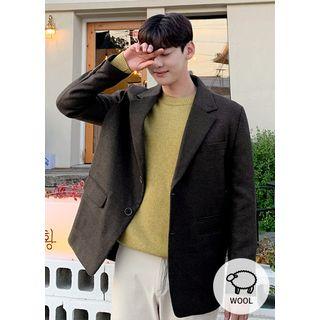 Notched-lapel Loose-fit Blazer With 2 Designs