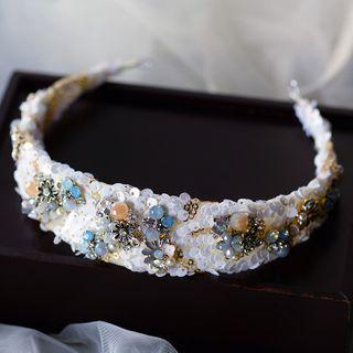 Wedding Rhinestone Headband White - One Size