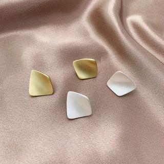 Metal Geometric Stud Earrings