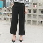 Band-waist Belted Wide-leg Pants