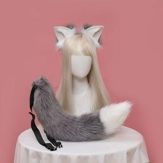 Set: Cosplay Animal Ear Headband + Tail