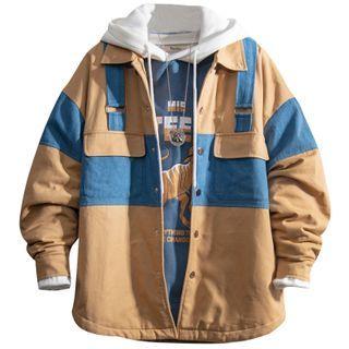 Two-tone Snap-button Jacket