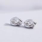 Knotted Ear Stud Silver - One Size