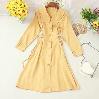 Bow Detail Long-sleeve Shirtdress