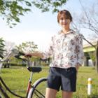 Drawstring-hem Floral Pattern Blouse