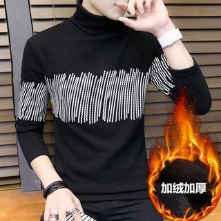 Print Mock-neck Long-sleeve Top