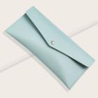 Faux Leather Makeup Brush Bag Blue - One Size