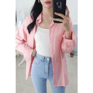 Petite Size Colored Loose-fit Shirt