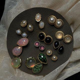 Set: Stud Earring (various Designs) 979a - As Shown In Figure - One Size
