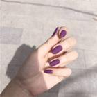 Plain Faux Nail Tips 504 - Dark Purple - One Size