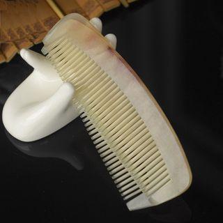 Horn Hair Comb 134c - Beige - 13cm X 4.5cm