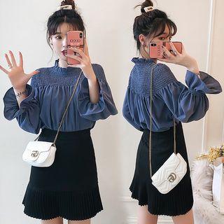 3/4-sleeve Blouse / Mini Skirt / Set