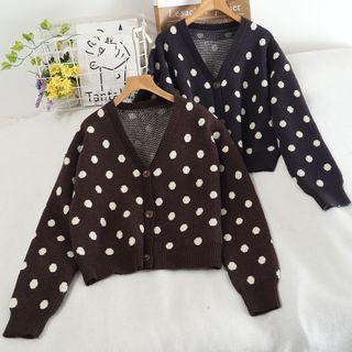 Dot Print Cardigan