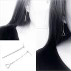 925 Sterling Silver Geometric Non-matching Drop Earrings
