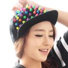 Multicolored Spike Cap Black - One Size