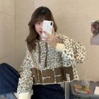 Leopard Cropped Hoodie