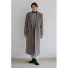 Double-breasted Tailored Maxi Coat Brown - One Size