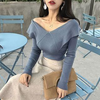 Plain Slim-fit Knit Top