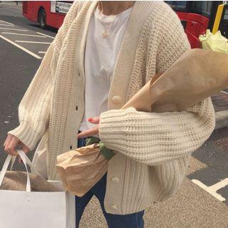 Ribbed Knit Loose Cardigan