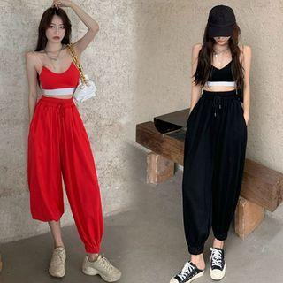 Crop Camisole Top / Baggy Pants