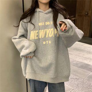 Loose-fit Print Fleece-lined Sweatshirt