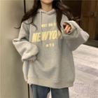 Loose-fit Print Fleece-lined Sweatshirt