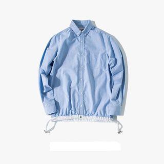 Long-sleeve Drawstring Shirt