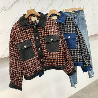 Panel Single-breasted Denim Jacket