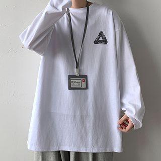 Triangle Print Long-sleeve T-shirt
