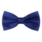 Plain Bow Tie Navy Blue - One Size
