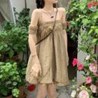 Spaghetti Strap Off-shoulder Smocked Dress